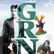 Poster van het GRN festival met Aletta Jacobs en Ede Staal en de letters GRN
