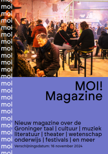 De voorkant van de flyer over MOI! Magazine