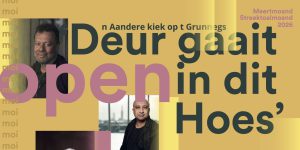 de poster bij Deur gaat open in dit Hoes, Nederlandse versie. Ontwerp door Tim Romkes, Studio Ratata