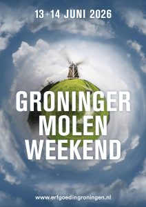 Een klein wereldbolletje met daarop een molen.